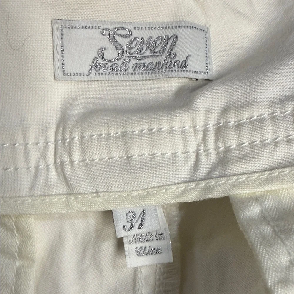 7 For All Mankind White Women's Shorts
